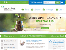 Tablet Screenshot of encentusfcu.org
